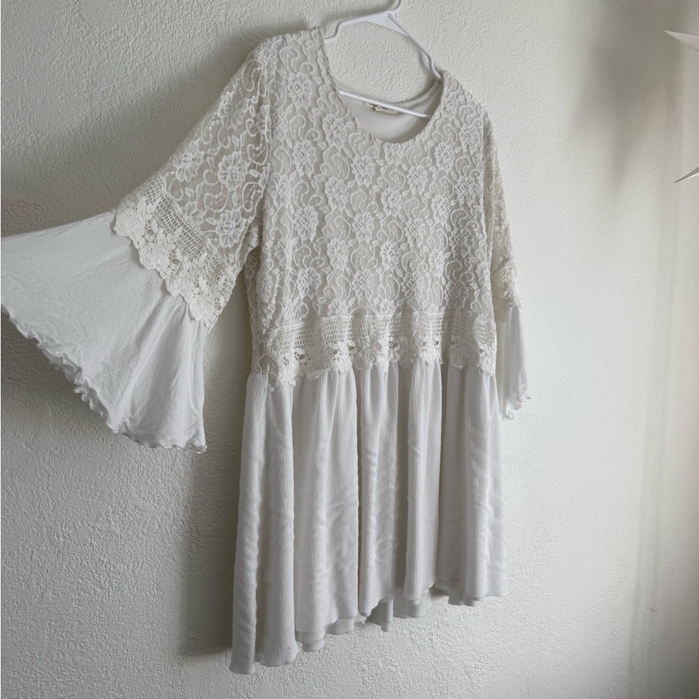 Indigo Soul Ivory Lace Blouse